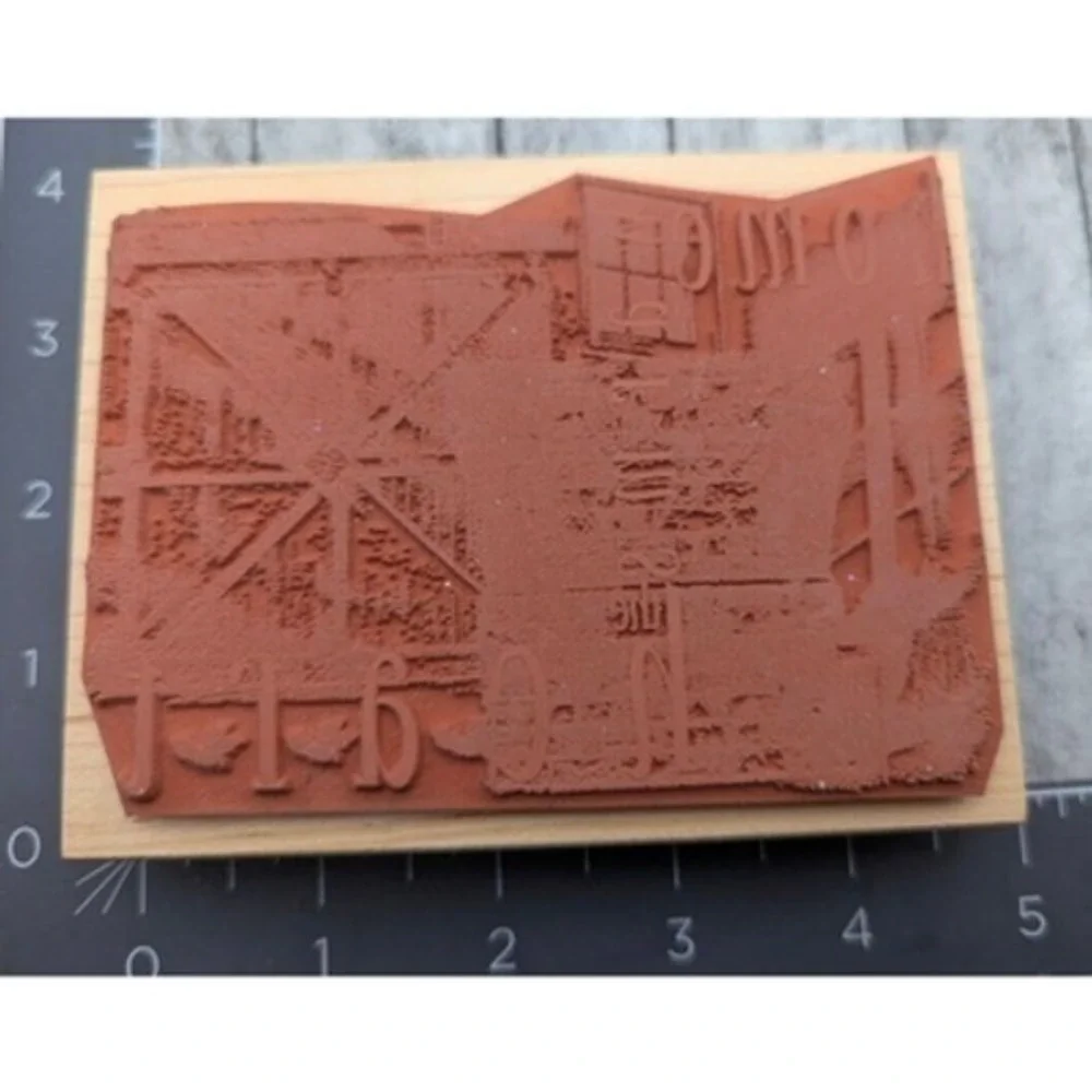Club Scrap Home Warms The Heart 2003 Rubber Stamp Wood #D28